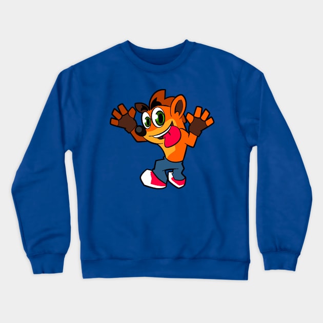 Crash Bandicoot Crewneck Sweatshirt by lolo_aburto